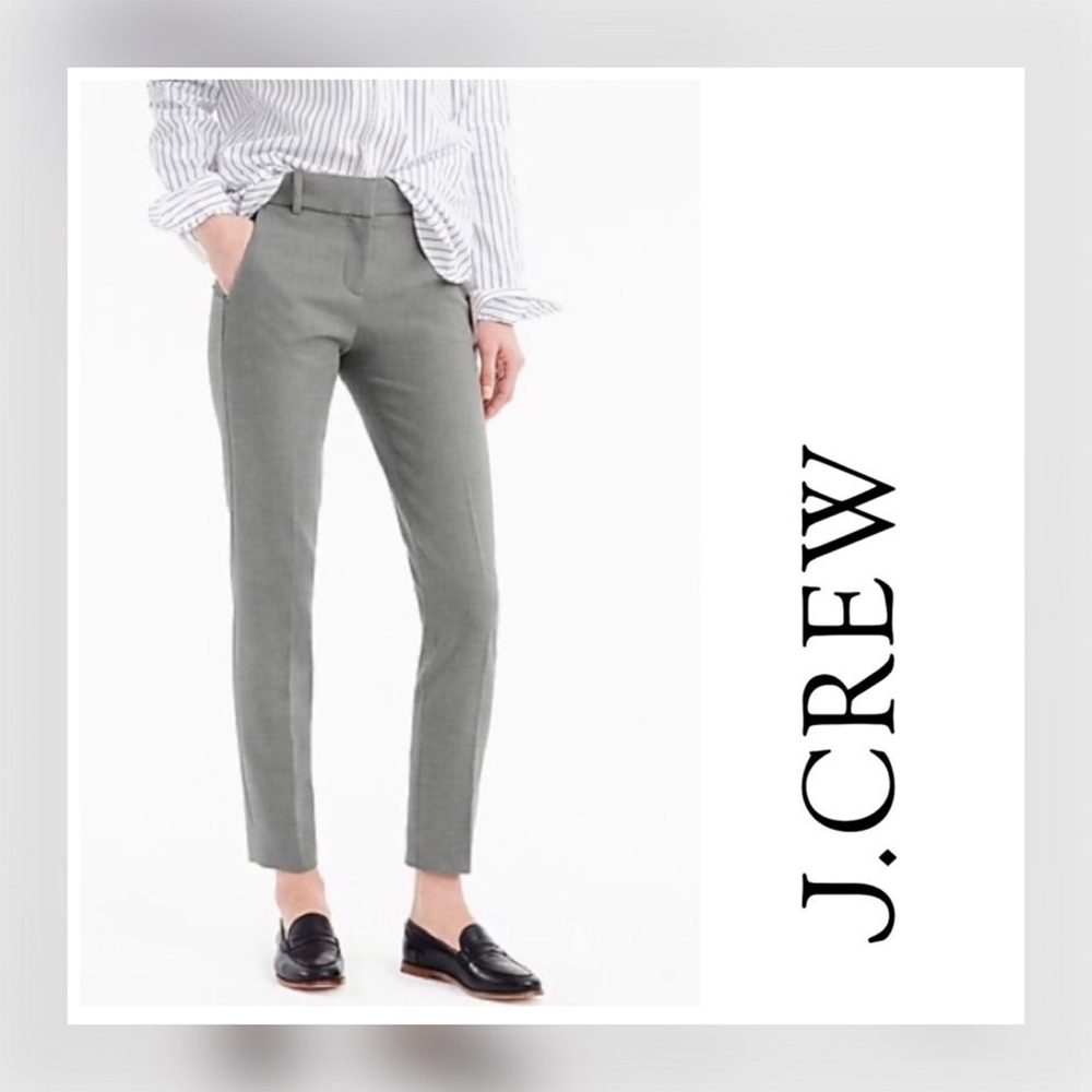 J. Crew Cameron Gray Slim Crop Stretch Pant 6P